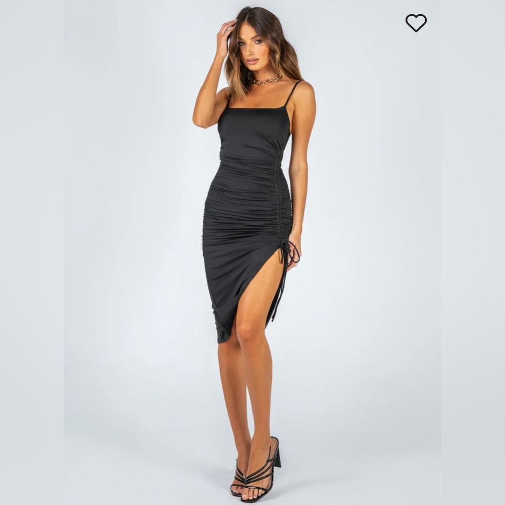 Black midi dress